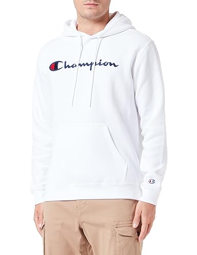 Champion Herren Legacy American Classics-Powerblend Fleece Kapuzenpullover, Bianco, S von Champion