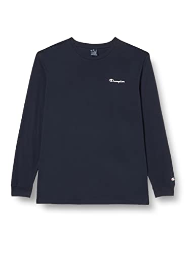 Champion Herren Legacy American Classics Small Logo L/S Langarm Shirt, Marineblau, Medium von Champion