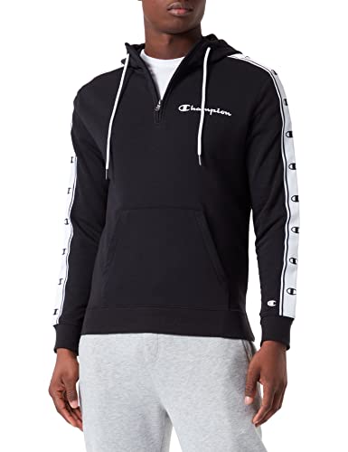 Champion Herren Legacy American Tape Heavy Powerblend Terry Half Zip Kapuzenpullover, Schwarz, M von Champion