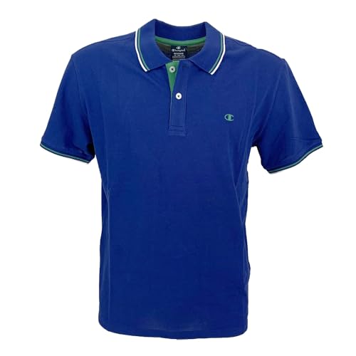 Champion Herren Legacy Poloshirt Gallery Light Cotton Piqué C-Logo Polohemd, Blau (College), Large von Champion