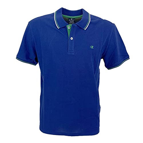 Champion Herren Legacy Poloshirt Gallery Light Cotton Piqué C-Logo Polohemd, Blau (College), XXL von Champion