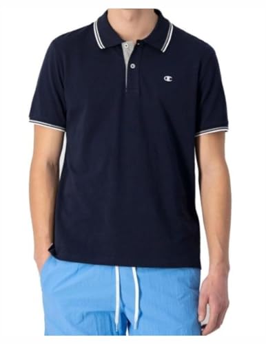 Champion Herren Legacy Poloshirt Gallery Light Cotton Piqué C-Logo Polohemd, Marineblau, Medium von Champion