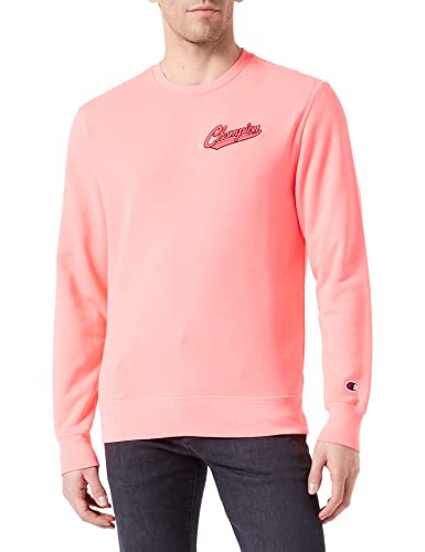 Champion Herren Rochester 1919 Retro Resort Crewneck Sweatshirt, Glänzendes Rosa (Dvkf), L von Champion