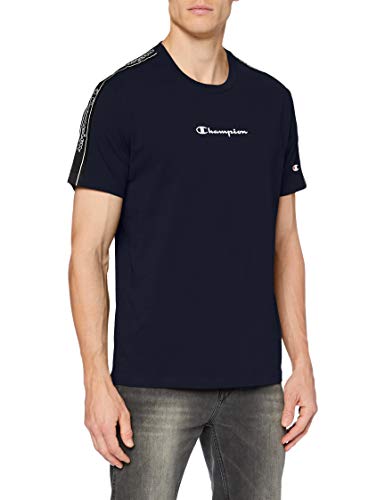 Champion Herren Seasonal Tape T-Shirt, Blue (Bs501), S von Champion
