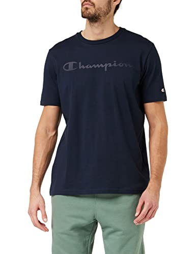 Champion Herren T-Shirt American Classics Big Logo S-s, Blau Ton in Ton, M von Champion