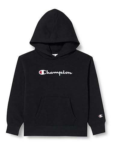 Champion Mädchen Legacy American Classics G-Ultralight Powerblend Fleece Hooded Sweatshirt, Nero, 13-14 Jahre von Champion