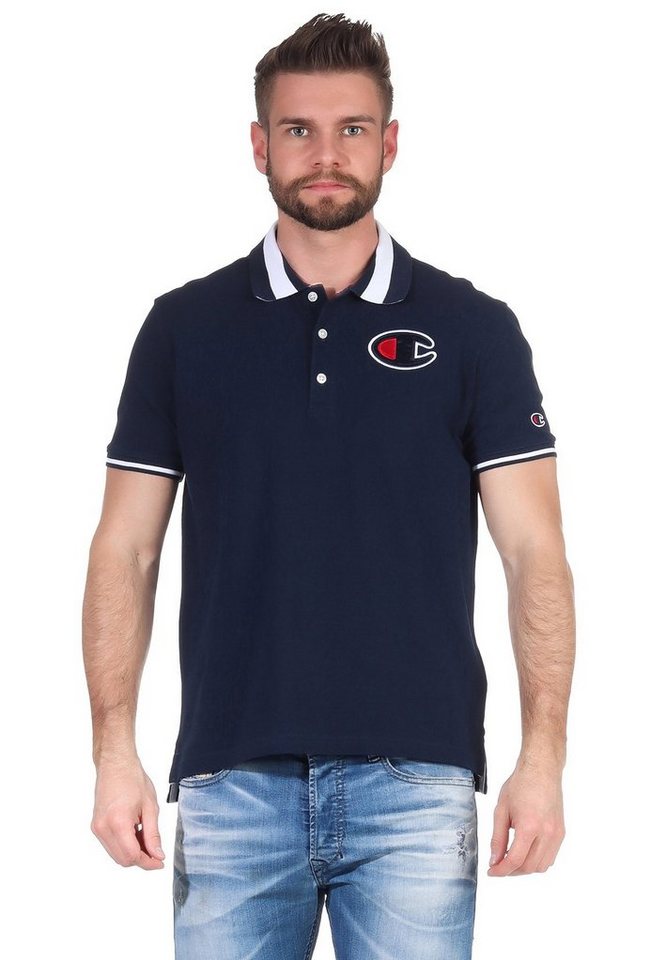 Champion Poloshirt Champion Herren Polo 214193 BS538 NVB WHT Dunkelblau von Champion