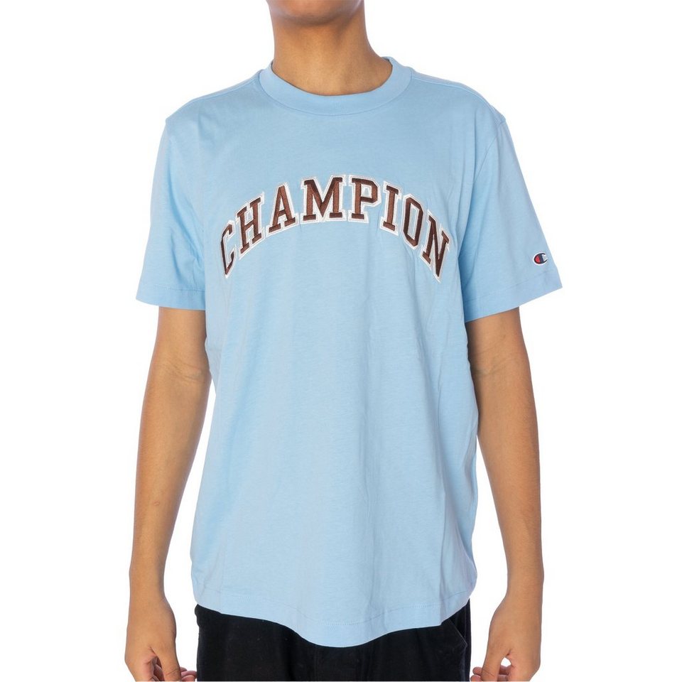 Champion T-Shirt Champion Crewneck T-Shirt Herren Shirt blau (1-tlg) von Champion