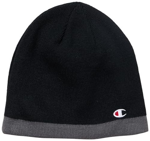 Champion Unisex Lifestyle Caps-802407 Wendemütze, schwarz/dunkelgrau, One Size von Champion