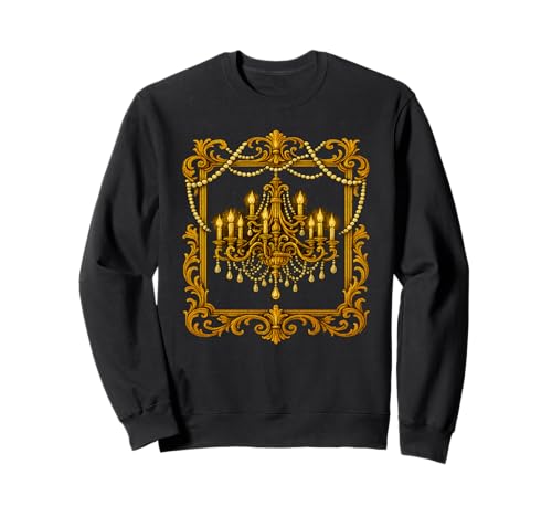 Barock Kronleuchter Vintage Not New Money Golden Frame Design Sweatshirt Barock Kronleuchter Vintage Not New Money Golden Frame Design Sweatshirt von Chandelier Apparel Co