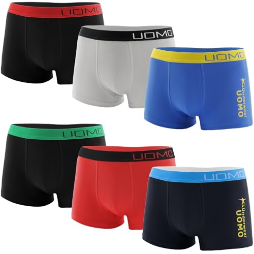 Channo Jungen Unterhosen Boxershorts 6er Pack aus Baumwolle – Atmungsaktiv Einfarbig Bequem, 4-6 Jahre Channo Jungen Unterhosen Boxershorts 6er Pack aus Baumwolle – Atmungsaktiv Einfarbig Bequem, 4-6 Jahre von Channo