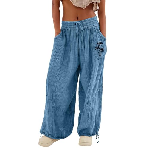 Chanpning Damen Hose Leinen Pumphose Haremshose Wickelhose Bequeme Sporthose Für Frauen Schlaghose Hippie Baggy Hosen Sport Straight Bein Hose Flower Freizeithose Ballonhose Pluderhose Jogginghose Chanpning Damen Hose Leinen Pumphose Haremshose Wickelhose Bequeme Sporthose Für Frauen Schlaghose Hippie Baggy Hosen Sport Straight Bein Hose Flower Freizeithose Ballonhose Pluderhose Jogginghose von Chanpning