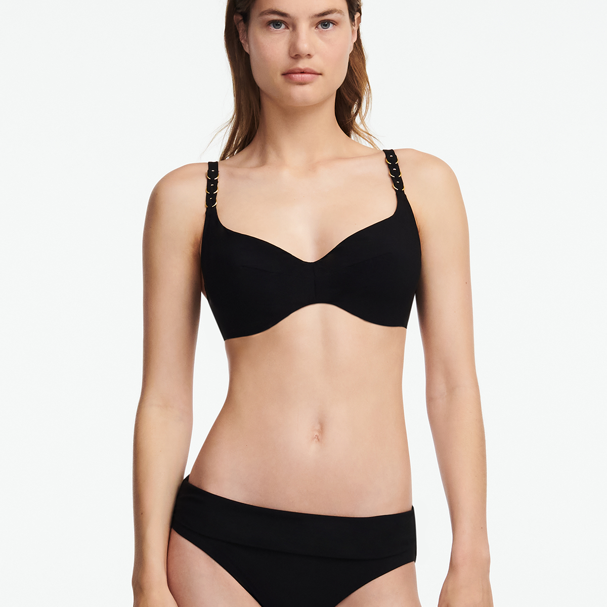 Chantelle Emblem Bikinioberteil Mit Bügel, Farbe: Schwarz, Größe: 70E, Damen von Chantelle