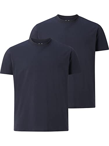Charles Colby Herren Doppelpack T-Shirt Earl Boon dunkelblau 4XL (XXXXL) - 68/70 von Charles Colby