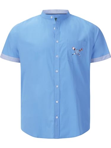 Charles Colby Herren Kurzarmhemd Duke Sandford blau 4XL (XXXXL) - 49/50 von Charles Colby