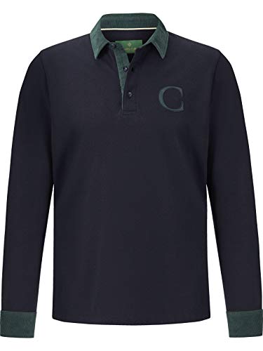 Charles Colby Herren Langarm-Poloshirt Duke Blake dunkelblau 2XL (XXL) - 60/62 von Charles Colby