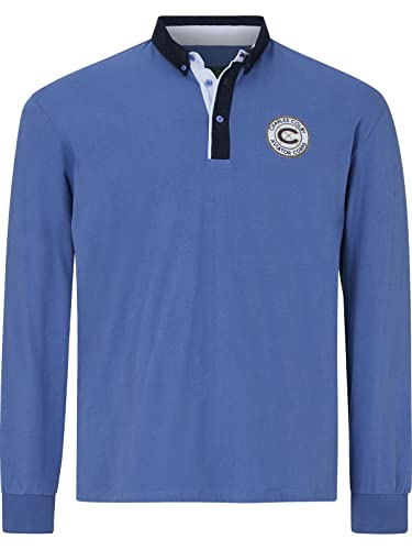 Charles Colby Herren Langarm-Poloshirt Earl Sinnt blau 3XL (XXXL) - 64/66 von Charles Colby