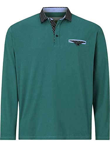 Charles Colby Herren Langarm-Poloshirt Earl Wyett Petrol 3XL (XXXL) - 64/66 von Charles Colby