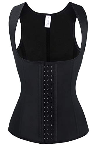 Charmian Women's Latex Underbust Waist Training Cincher Steel Boned Body Shaper Corset Vest Vest-Black 6X-Large von Charmian