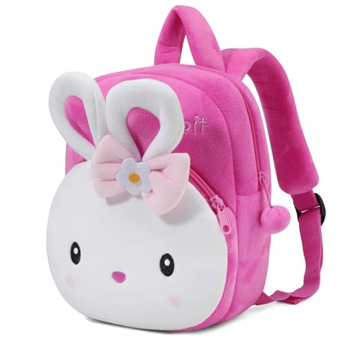 Chase Chic Kinderrucksack für Kleinkinder, Kleinkind-Rucksack für Mädchen, Mini Cartoon Kinder Rucksack, Leichtgewichtig Kindergarten Rucksack, Niedlichen Kaninchen von Chase Chic