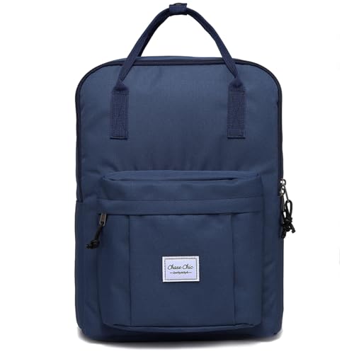 Chase Chic Schulrucksack für Teenager Mädchen, leichter und wasserdichter Schulrucksack, Multifunktions Schulrucksack für Reisen/Ausflüge/Universität/Schule S-Blau von Chase Chic