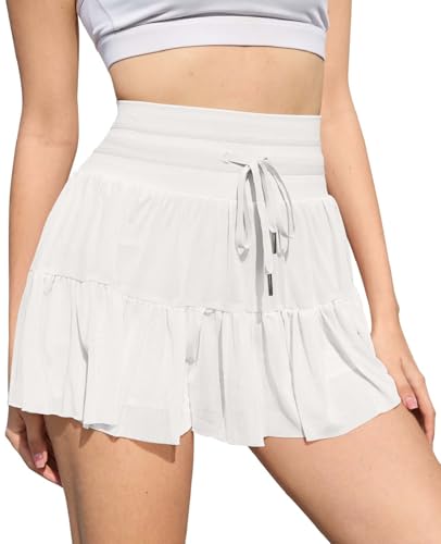 CheChury Tennisrock Damen Tüll Rock mit Hose Drunter Sport Hosenrock Damen Sportrock Plissierte Faltenrock Minirock Golf Röcke Tennis Rock Damen Golfrock mit Tasche Laufrock Hohe Taille Rock,Weiß,M CheChury Tennisrock Damen Tüll Rock mit Hose Drunter Sport Hosenrock Damen Sportrock Plissierte Faltenrock Minirock Golf Röcke Tennis Rock Damen Golfrock mit Tasche Laufrock Hohe Taille Rock,Weiß,M von CheChury