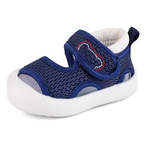 Cheerful Mario 0-3 Jahre Sport Sandalen Baby Jungen Mädchen Lauflernsandalen Kleinkinder Sommer Barfußschuhe Erste Schuhe Blau 19 EU von Cheerful Mario