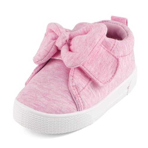 Cheerful Mario 1-5 Jahre Baby Mädchen Canvas Schuhe Casual Sneakers Kleinkindschuhe Leuchtschuhe Freizeitschuhe Mit Bogenknoten Rosa 20 EU von Cheerful Mario