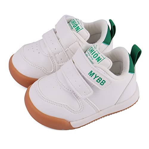 Cheerful Mario Baby Lauflernschuhe für Jungen Mädchen Kleinkinder rutschfeste Sohle Weiß-G 18 EU von Cheerful Mario