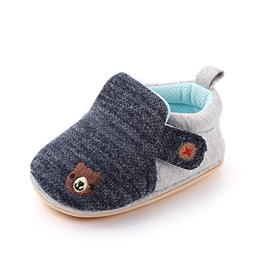 Cheerful Mario Hausschuhe für Baby Jungen Mädchen Baby Lauflernschuhe Krabbelschuhe Baby Crib Schuhe Anti-Rutsch Marine 6-12 Monate (Etikett 120) von Cheerful Mario