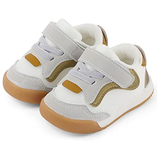 Cheerful Mario Baby Lauflernschuhe für Jungen Mädchen Kleinkinder rutschfeste Sohle Braun B 19 EU von Cheerful Mario