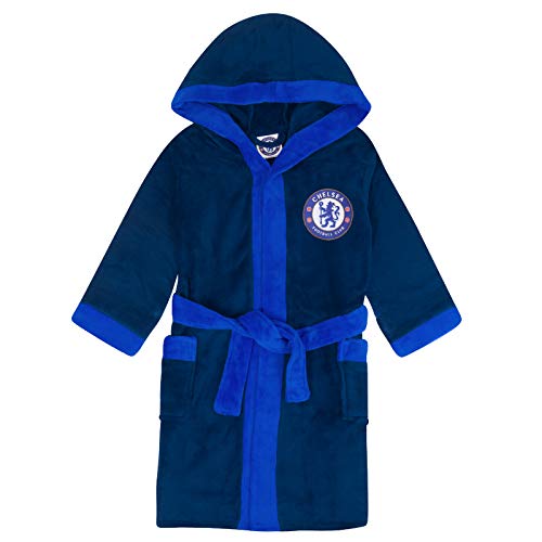 Chelsea FC - Jungen Fleece-Bademantel mit Kapuze - Offizielles Merchandise - Dunkelblau - 13-14 Jahre von Chelsea