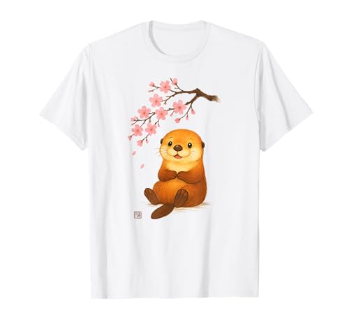 Otter Japanische Kirschblüte Japan Jungen Mädchen Kinder T-Shirt Otter Japanische Kirschblüte Japan Jungen Mädchen Kinder T-Shirt von CherryBlossomAxis1