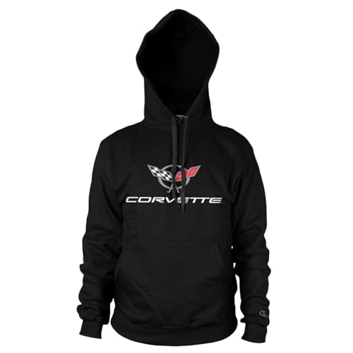 Chevrolet Offizielles Lizenzprodukt Corvette C5 Logo Kapuzenpullover (Schwarz), Large von Chevrolet