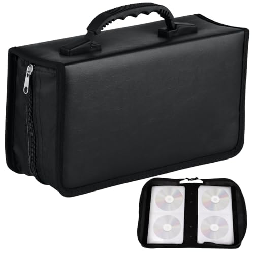 Chewtoyo Tragbare CD-Hülle aus PU-Leder, Aufbewahrungstasche für 128 CDs, DVD-Organizer für Autos, Büros, Zuhause und Reisen Chewtoyo Tragbare CD-Hülle aus PU-Leder, Aufbewahrungstasche für 128 CDs, DVD-Organizer für Autos, Büros, Zuhause und Reisen von Chewtoyo