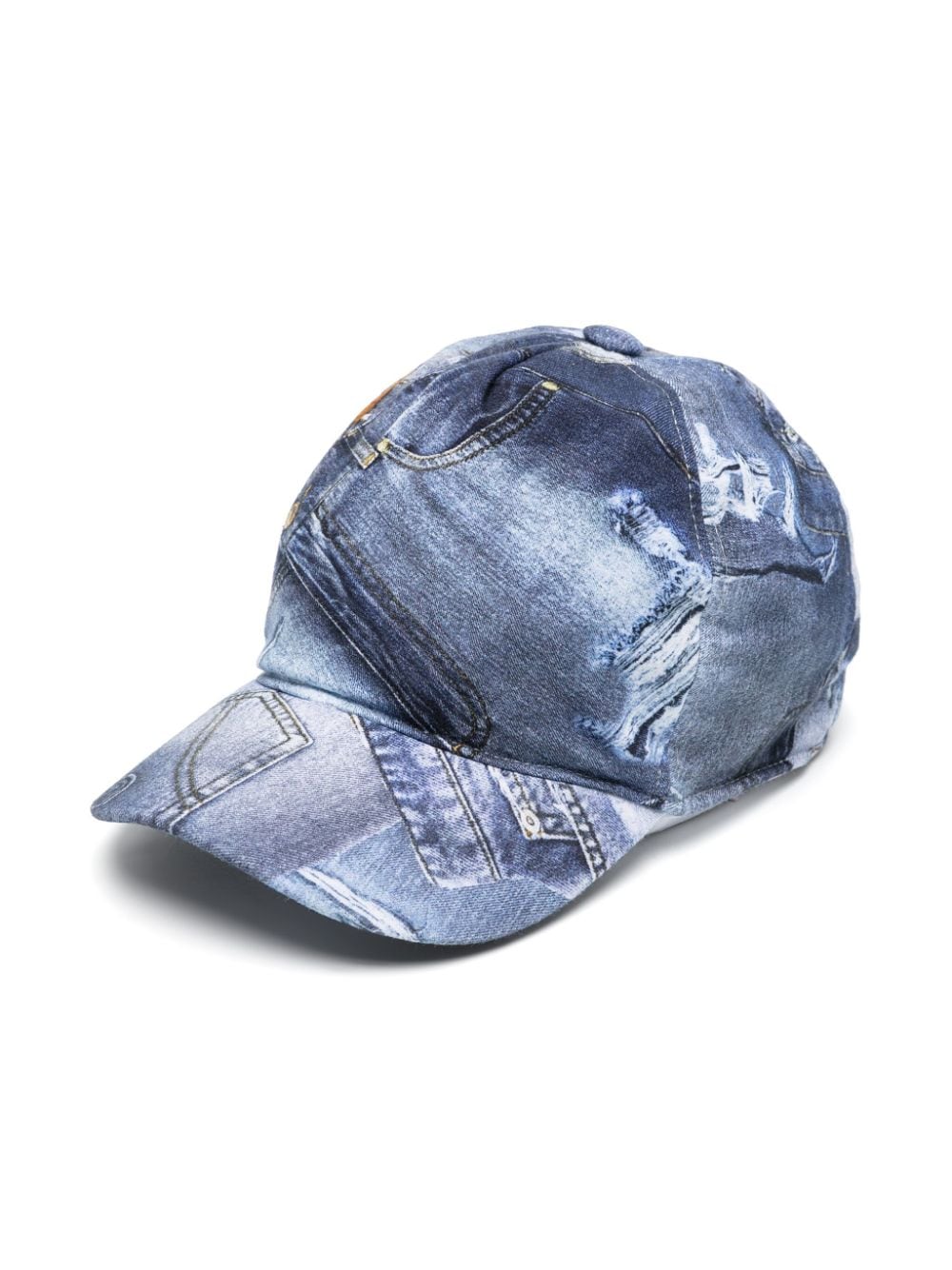 Chiara Ferragni Kids Baseballkappe mit Jeans-Print - Blau von Chiara Ferragni Kids