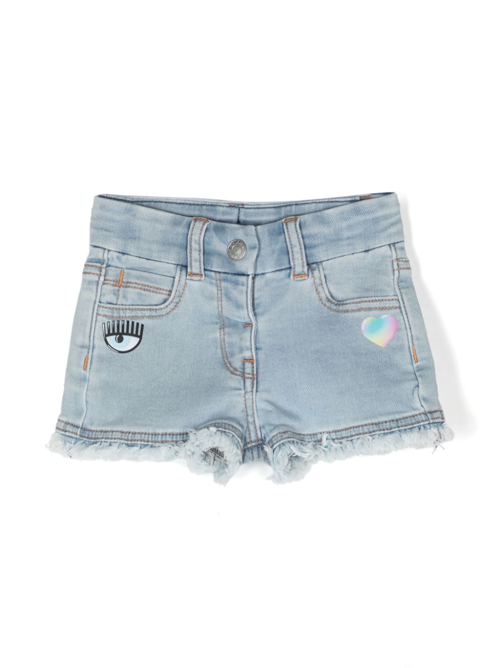 Chiara Ferragni Kids Jeans-Shorts mit Eye Star-Print - Blau von Chiara Ferragni Kids