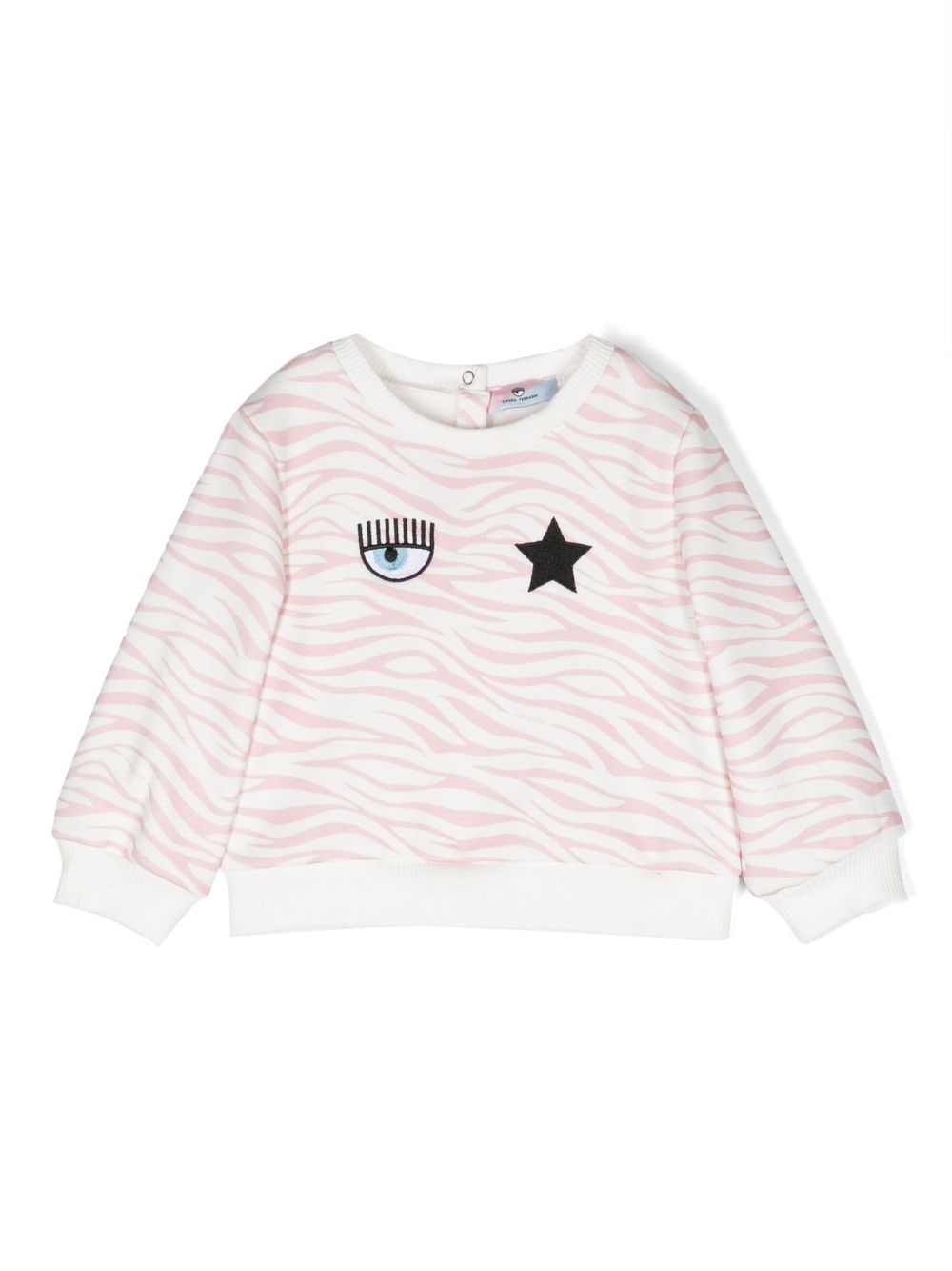 Chiara Ferragni Kids Sweatshirt mit Animal-Print - Rosa von Chiara Ferragni Kids