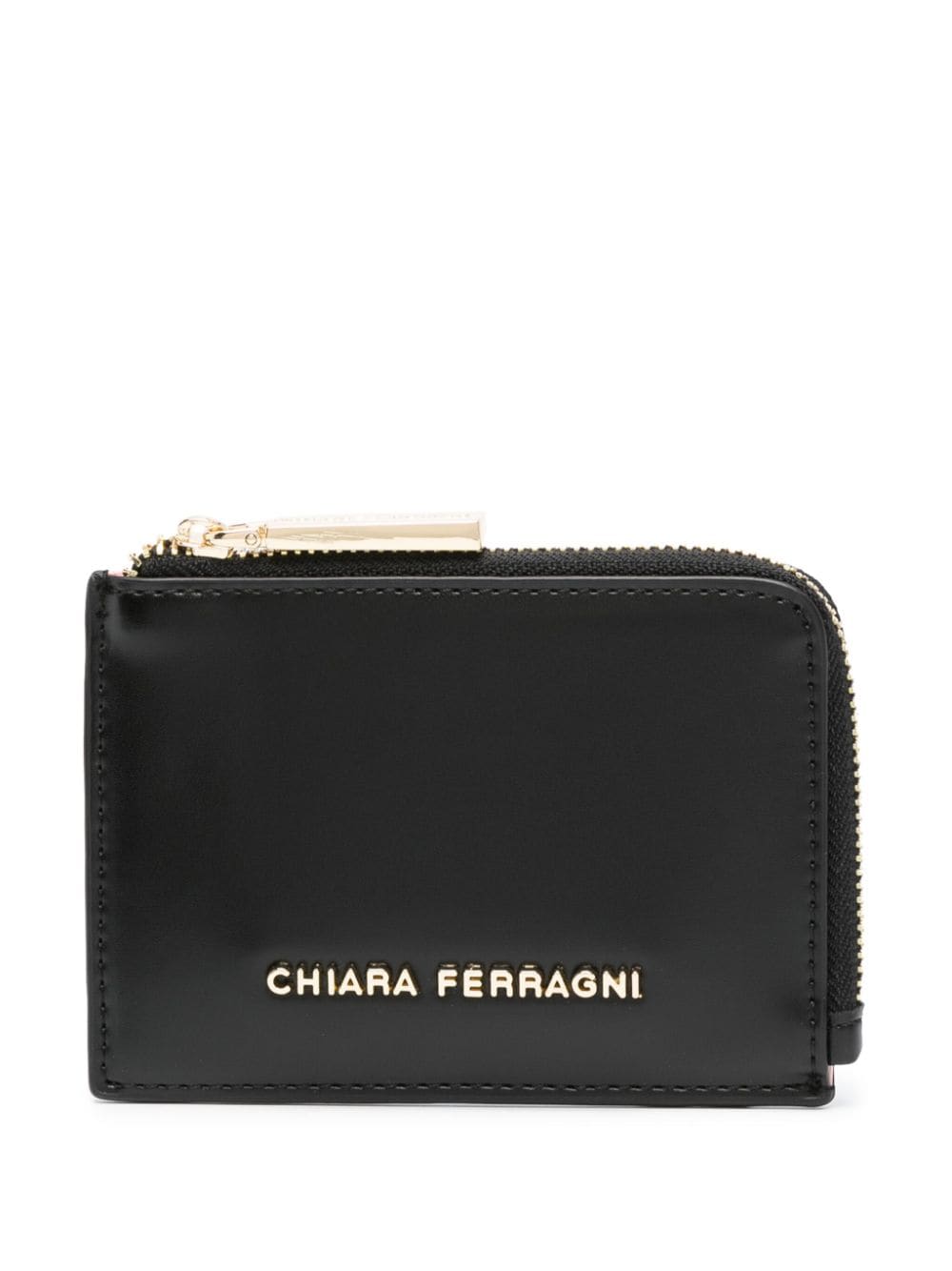 Chiara Ferragni Portemonnaie mit Logo-Schild - Schwarz von Chiara Ferragni