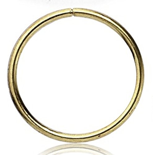 CHICNET Nostril Piercing Messing Nasenstecker Nasenringe Nasen Pins Gold 8mm 10mm 12mm | Nasenschmuck Stabdicke ca. 0,8 mm | Unisex Damen Herren Tribal Design Nasenpiercing Ring Männer Frauen 08 mm von CHICNET