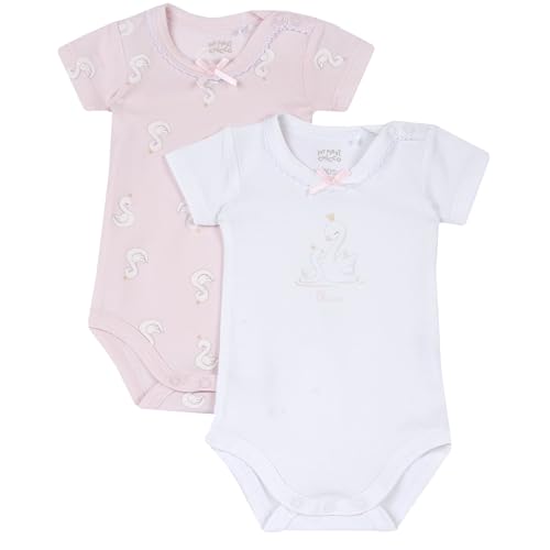 Chicco, Baby Body, Set van 2 Korte Mouw Bodies, met Handige Knopenopening, van Zacht Katoen, Machinewasbaar, Babykleding 0-24 Maanden, Entworfen in Italien von Chicco