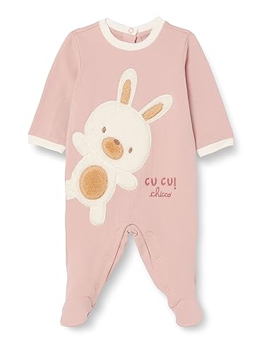 Chicco Baby-Mädchen Strampler mit Beinöffnung. Schlafanzug für Kinder und Babys, Mittelgroße Rose, 0 Monate von Chicco