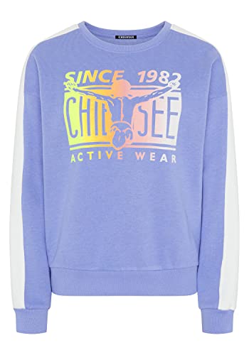 CHIEMSEE Sweatshirt im Label-Design mit Kontraststreifen von Chiemsee