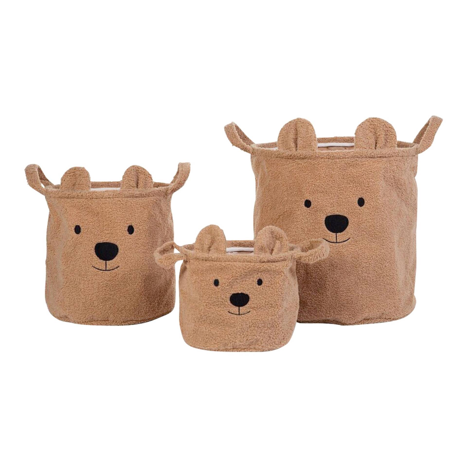 Childhome 3er Set Aufbewahrungskörbe Teddy von Childhome