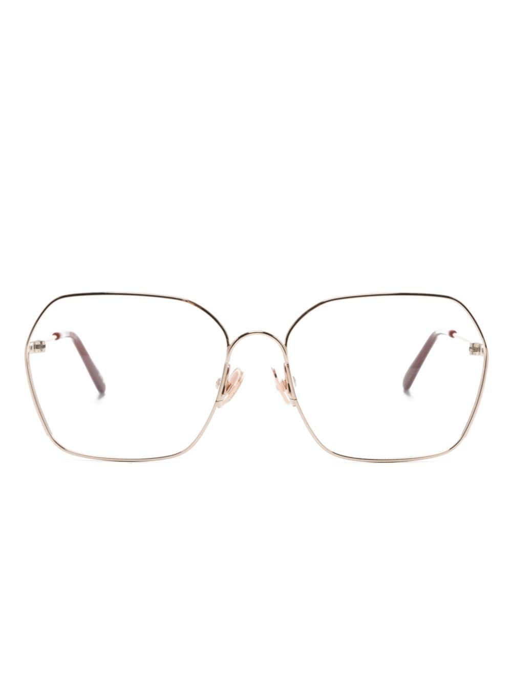 Chloé Eyewear Brille mit geometrischem Gestell - Gold von Chloé Eyewear