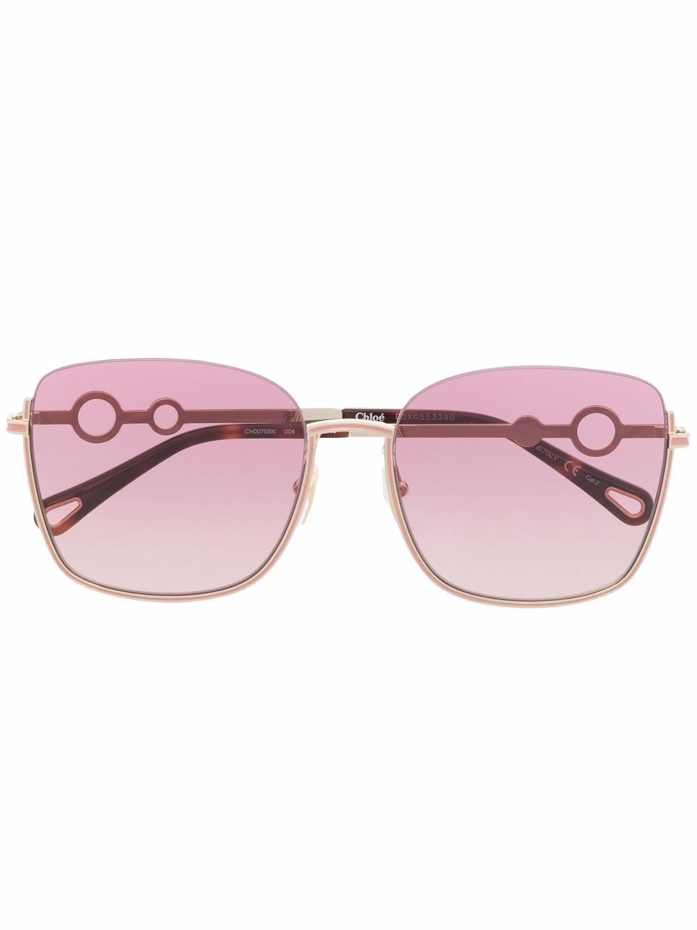 Chloé Eyewear Rahmenlose Sonnenbrille - Gold von Chloé Eyewear