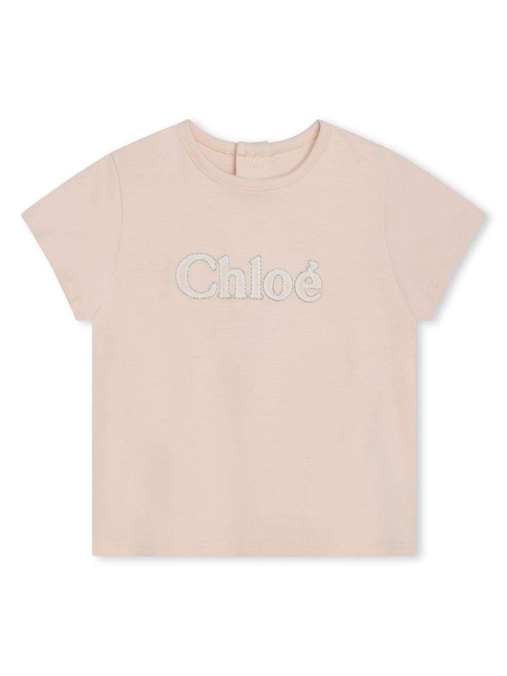 Chloé Kids Besticktes T-Shirt aus Bio-Baumwolle - Rosa von Chloé Kids