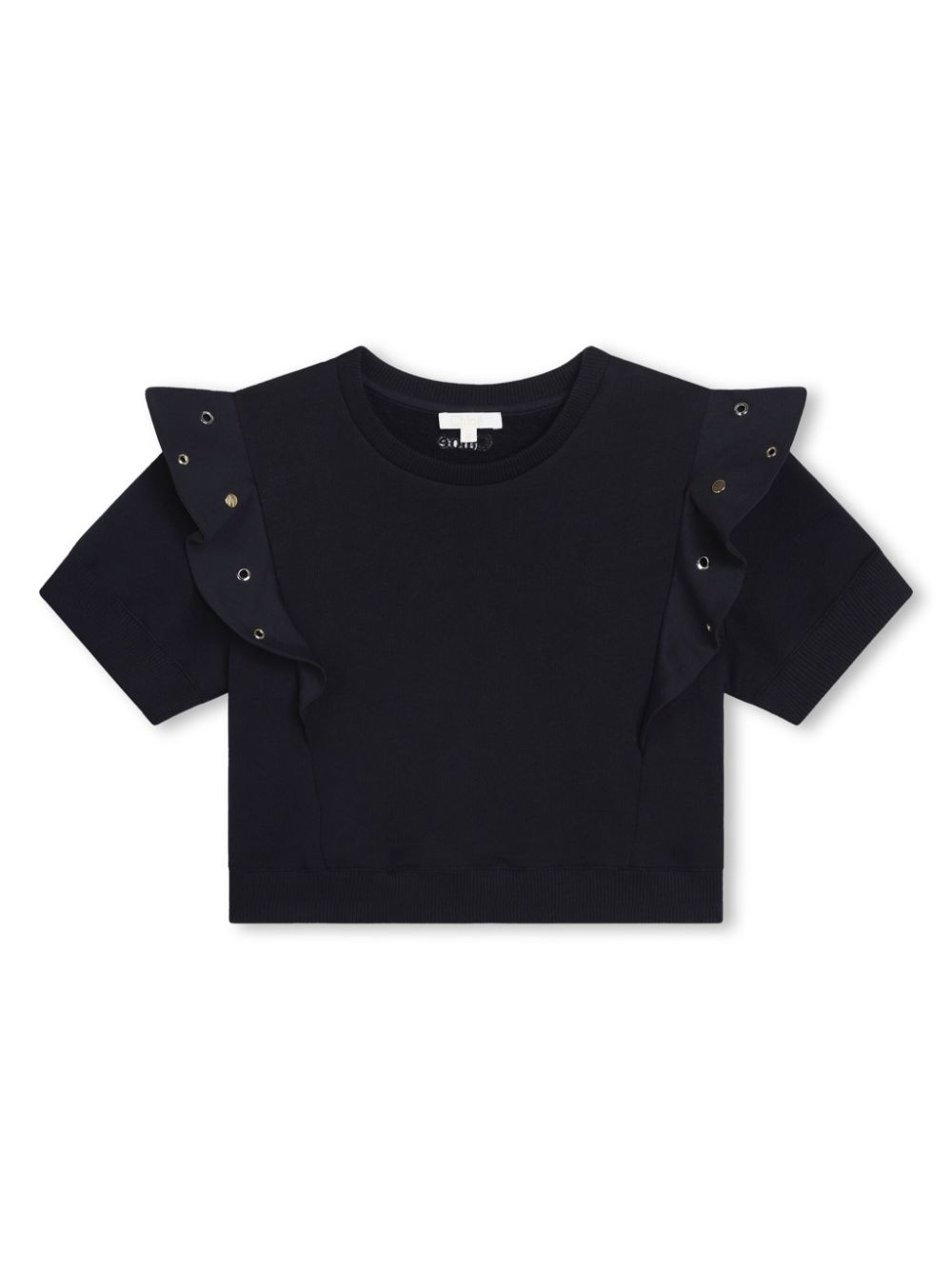 Chloé Kids Gerüschtes T-Shirt - Blau von Chloé Kids