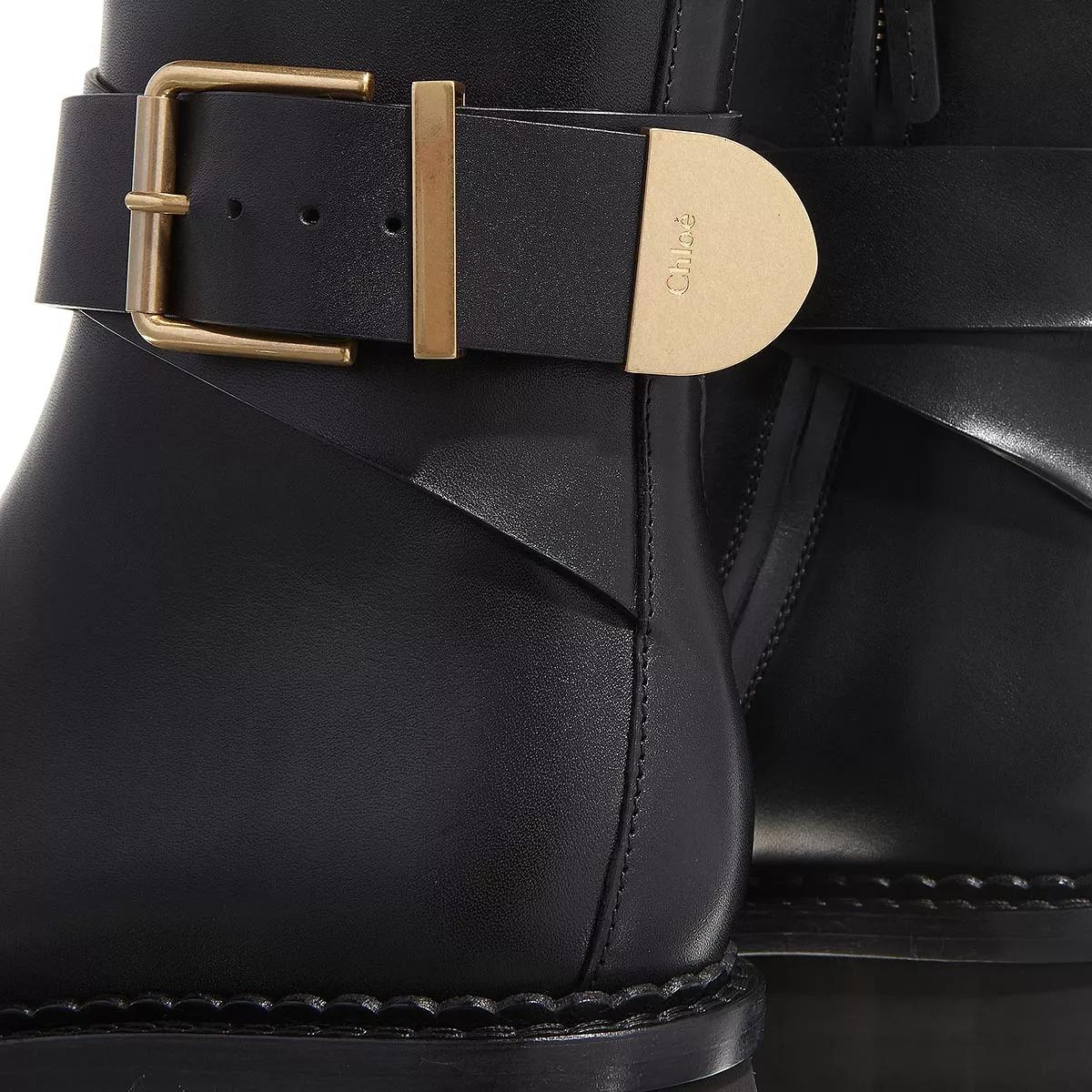 Chloé Boots & Stiefeletten - Owena Ankle Boots Smooth Leather - Gr. 36 (EU) - in Schwarz - für Damen von Chloé