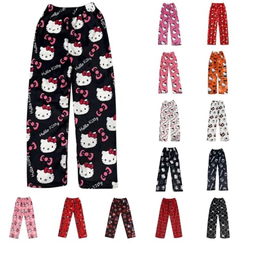 Pyjama Hose Damen Pyjamahose Lang Schlafanzughose Flanell Schlafhose Schlafanzug Hosen Anime Cartoon Flauschig Kuschelhose Bequem Frauen Schlafanzughosen für Teenager Mädchen Schlaf Lounge Pyjama Hose Damen Pyjamahose Lang Schlafanzughose Flanell Schlafhose Schlafanzug Hosen Anime Cartoon Flauschig Kuschelhose Bequem Frauen Schlafanzughosen für Teenager Mädchen Schlaf Lounge von Chnnamzu
